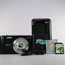 Sony Digital Camera Cybershot DSC-W800 20.1MP Black Tested Full Working Set