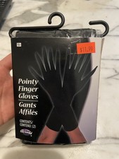 Creepy Pointy Finger Gloves Horror Accessory Black NIP Halloween Cosplay Dress