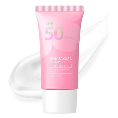 Sakura Sunscreen SPF 50 for Face and Body, Face Sun Screen with Cherry Blossom E