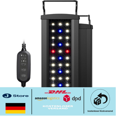 SlimLED Aquarium-Beleuchtung | 6500K Full-Spectrum | Timer-Modus