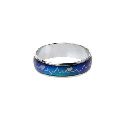 Color Temperature Change Ring Magic Ring Lovers Heartbeat ECG Mood Rings