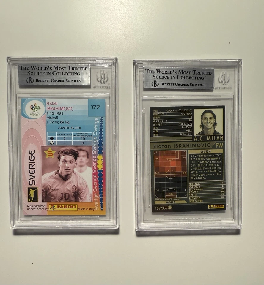 Lot Of 2 Zlatan Ibrahimovic 2006 Panini World Cup And 2010 Panini Sega WCCF - Image 2 of 2