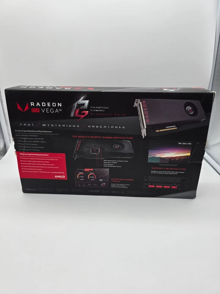 ASRock Radeon RX Vega 56 8GB HBM2 Graphics Card (90-GA0900-00UANZ) - Image 2 of 4