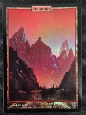 Mountain - Full Art Unhinged Foil [Heavily Played]