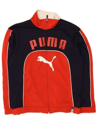 Puma Jungen Grafik Trainingsanzug Oberteil Jacke 11-12 Jahre Navy Blau Colourblock CD02