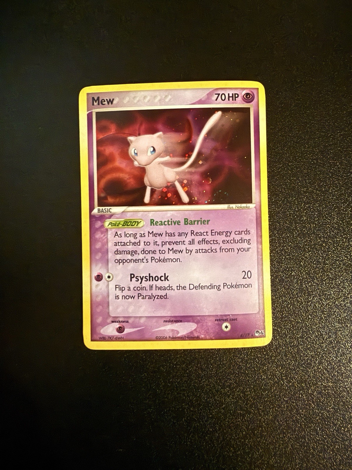 Mew Holo 4/17 2006 POP Series 4 Pokemon Card - HP/ DMG Rare
