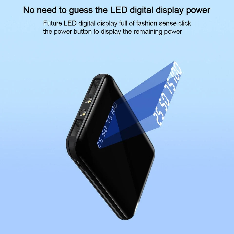 10000mAh Power Bank USB Portable External Battery Backup Charger Fast Charging - Image 3 of 4