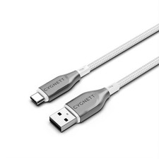 Cygnett Armoured 1m USB-C to USB-A Cable - White