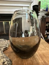 Per Lütken 1961 Holmegaard “Hellas” Smoke Glass Vase Denmark Signed