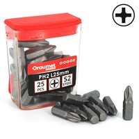 25 Kreuzschlitz PH2 Bits Aus S2 Stahl Schraubendreher Bit Inkl. Aufbewahrungsbox