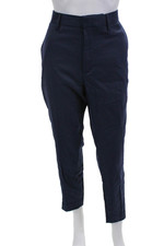 Banana Republic Unisex Dark Blue Cropped Ankle Dress Pants Size 32