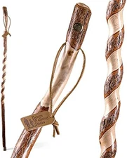 Rustic Wood Walking Stick Twisted Sassafras Traditional Handle Men Women