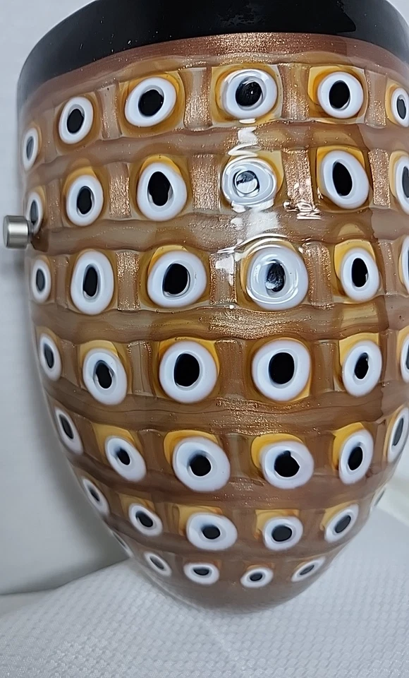 Pingente de parede OGETTI Murano NEIDHARDT cobre espumante murrine arandela suporte de parede. - Imagem 3 de 4