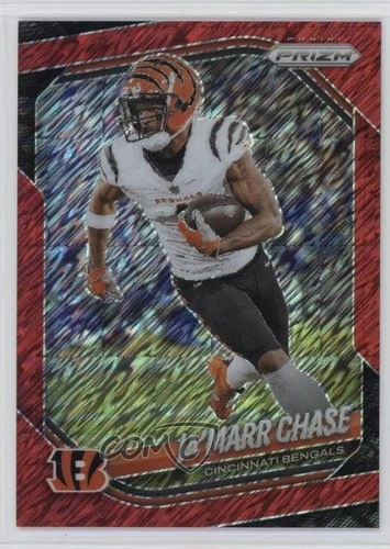 2025 Panini Prizm Red Shimmer Prizm 4/49 Ja'Marr Chase #208