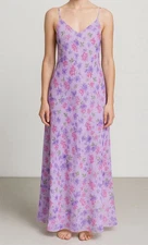 Tu lips 90s Vintage Slip purple y2k floral dress NWT M Fairy Prom sundress Maxi
