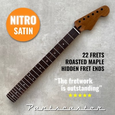 Gebratener Ahorn Palisander Hals für Stratocaster Strat / SS Bünde / Nitro / Knochenmutter