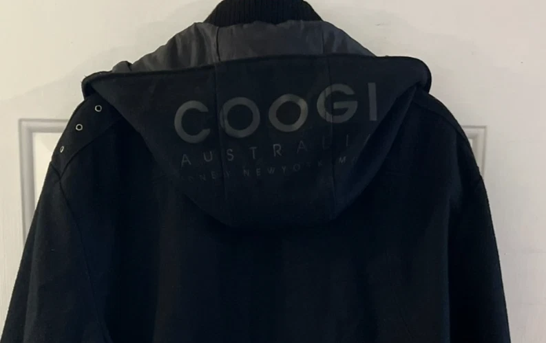 Jaqueta pesada Coogi masculina preta grande e alta mistura de lã externa tamanho 3X - Imagem 4 de 4