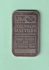 Rare Vintage Johnson Matthey 1/2 oz .999 Silver Bar - SN 015213
