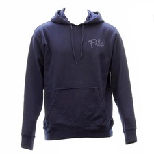 Fila Men's Basic Pullover Hoody LM141GQ3 Fleece Lined Navy Sweatshirt Sz: XL