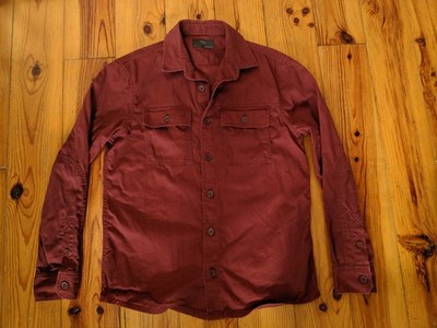 MARKS AND SPENCER M & S MEN'S BURGUNDY OVERSHIRT JACKET SIZE M