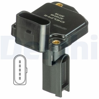 DELPHI Luftmassenmesser AF10149-12B1 für AUDI A6 A4 12V C5 Avant 4B5 4B6 4B2 4B4