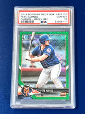 2018 Bowman Mega Box Chrome Pete Alonso Green Refractor PSA 10 (Rookie) 36/99