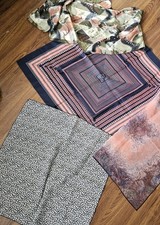 Scarves Wraps Vintage Sheer Colorful Estate Find Lot Of 4