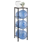 3 Tier Water Bottle Holder with Wheels Heavy Duty 5 Gallon Jug Stand Organizer