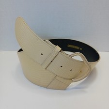 Vintage 80's/90's Jennifer Moore White Cream Belt Size Medium