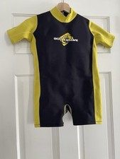 Body Glove Wetsuit Child Small Black Yellow Kids Springsuit Zip 30-40 Lb Beach