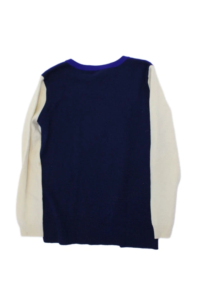 Autumn Cashmere Girls Color Block Zippered Pullover Sweater Blue Size 12 - Image 2 of 3