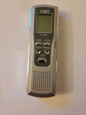 COBY CX-R188 Digital Voice Recorder Model Silver