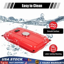 4-Gallon Universal Generator Gas Fuel Tank w/ Chrome Cap Gauge Petcock Valve Red