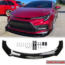 For Toyota Corolla S Se Xle Car Front Bumper Lip Splitter Spoiler Glossy Black For Toyota Corolla S Se Xle Car Front Bumper Lip Splitter Spoiler Glossy Black