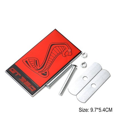 Metal grille emblem Applicable to Ford Mustang GT350 modified Cobra car stickers
