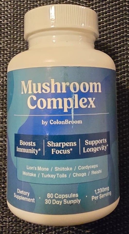 ColonBroom Mushroom Complex Powerful Mushroom Blend with Cordyceps Reishi Shi...