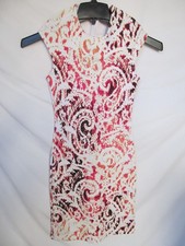 McQ Alexander McQueen Colorful Paisley Exotic Stretch Short Sleeve Dress Size XS