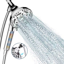 7-Spray with 1.8 GPM 4.92 In. Wall Mount Adjustable Filtered Handheld Shower Hea