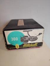 Vintage Mitchell 300 original Box, papers spare Spool and case 