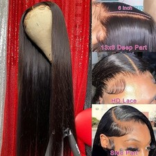 Glueless 13x6 Free Part Lace Front Wigs Pre Plucked Natural Hairline Natural Wig
