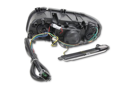 Headlight Assembly w/ Projector + 9005 & H11 Bulbs Right Side Peterbilt 388,389 - Picture 5 of 9