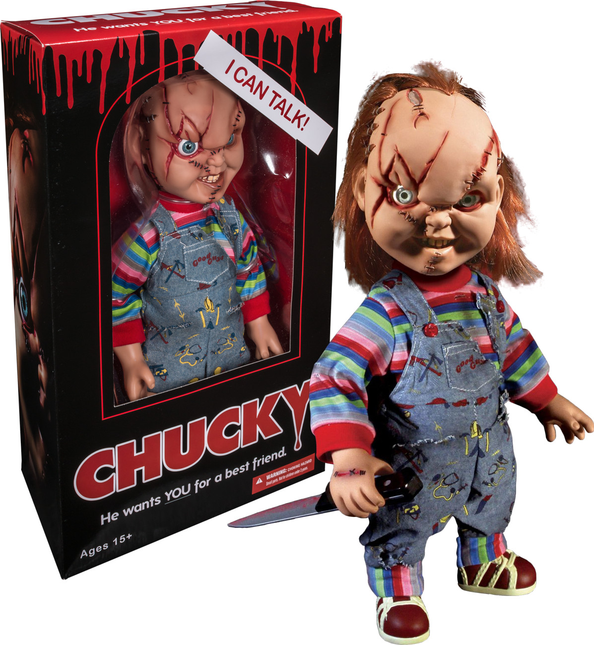 Mezco Bride of Chucky 15 Inch Talking Scarred Chucky Figure With Sound - NEW - Image 7