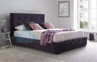 Button 6FT Superking Bed With Buttoned Headboard in Various Colours and Fabrics