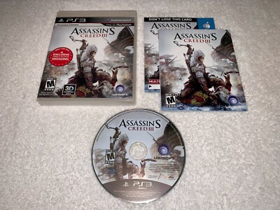 Jeu Assassin's Creed III PS3 - Très Bon état, Boîte Et Manuel Inclus, PAL, Multijoueur