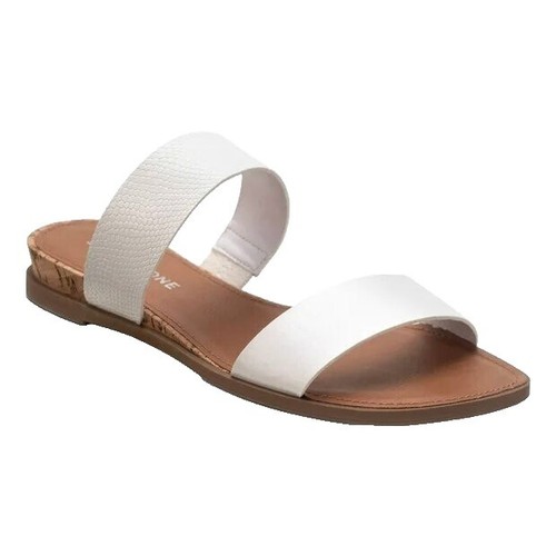 NWB APL Lusso Quilted Nappa Leather Slide Sandals Cobalt  display picture 1