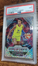 2021 Prizm WNBA Satou Sabally Fireworks MOJO /25 PSA 9