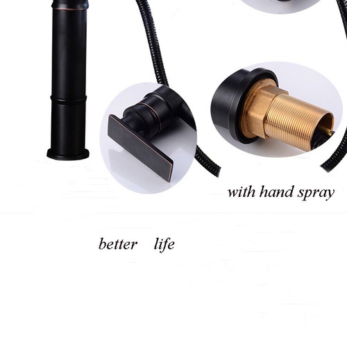 Kitchen Basin Sink 360° Swivel Pull Out Faucet Spray Hot & Cold Water Mixer Tap - Picture 5 of 14