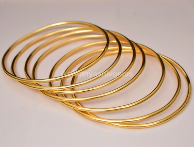 7 PCs. Bangle Set Handmade Brass Bangle Stacking Bangle Thin Sparkly Bangle AS21