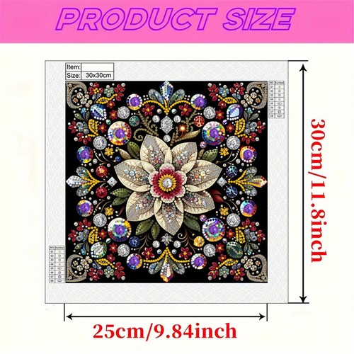 5D DIY Partial Special Shaped Drill Diamond Painting Kit Flower Decor30x30cm - Afbeelding 29 van 57