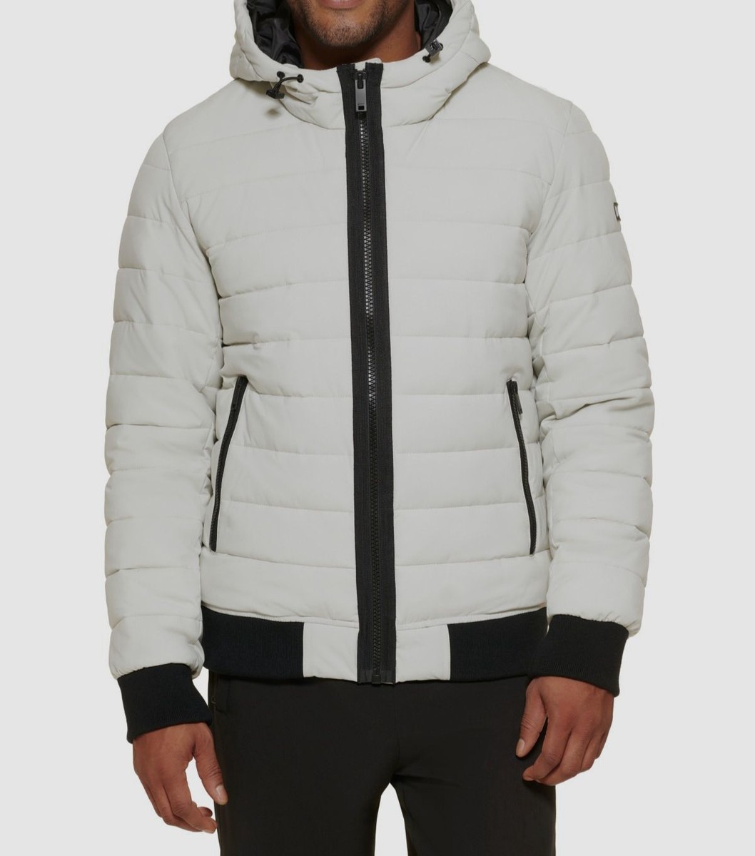 Dkny Mens Dkny White Jacket $225 DKNY Men's White Quilted Hooded
